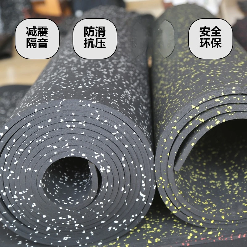Rubber coil gym non-slip floor rubber shock absorbing mat sports flooring