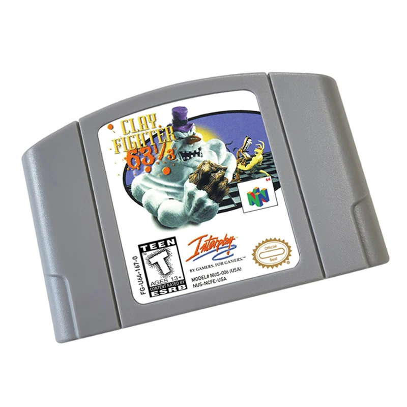 Game Cartridge For N64 1Clay Fighter 63 High Definition Game Cartridge   Compatible Fond memories of childhood