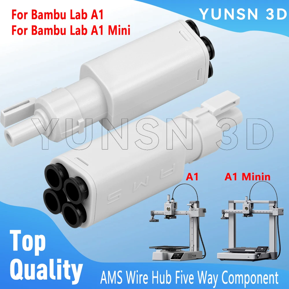 

Для Bambu Lab A1 Mini AMS Wire Hub Пятисторонний компонентный переключатель Расходные материалы для Bambulab A1 AMS Lite Аксессуары для 3D-принтеров Часть