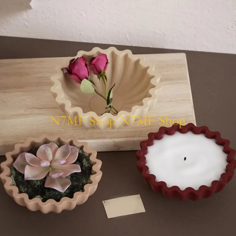 

N7MF Versatile Oval Sturdy Silicone Mold for Epoxy Resin Castes Portable for Making Unique Tray and Artistic Dishes