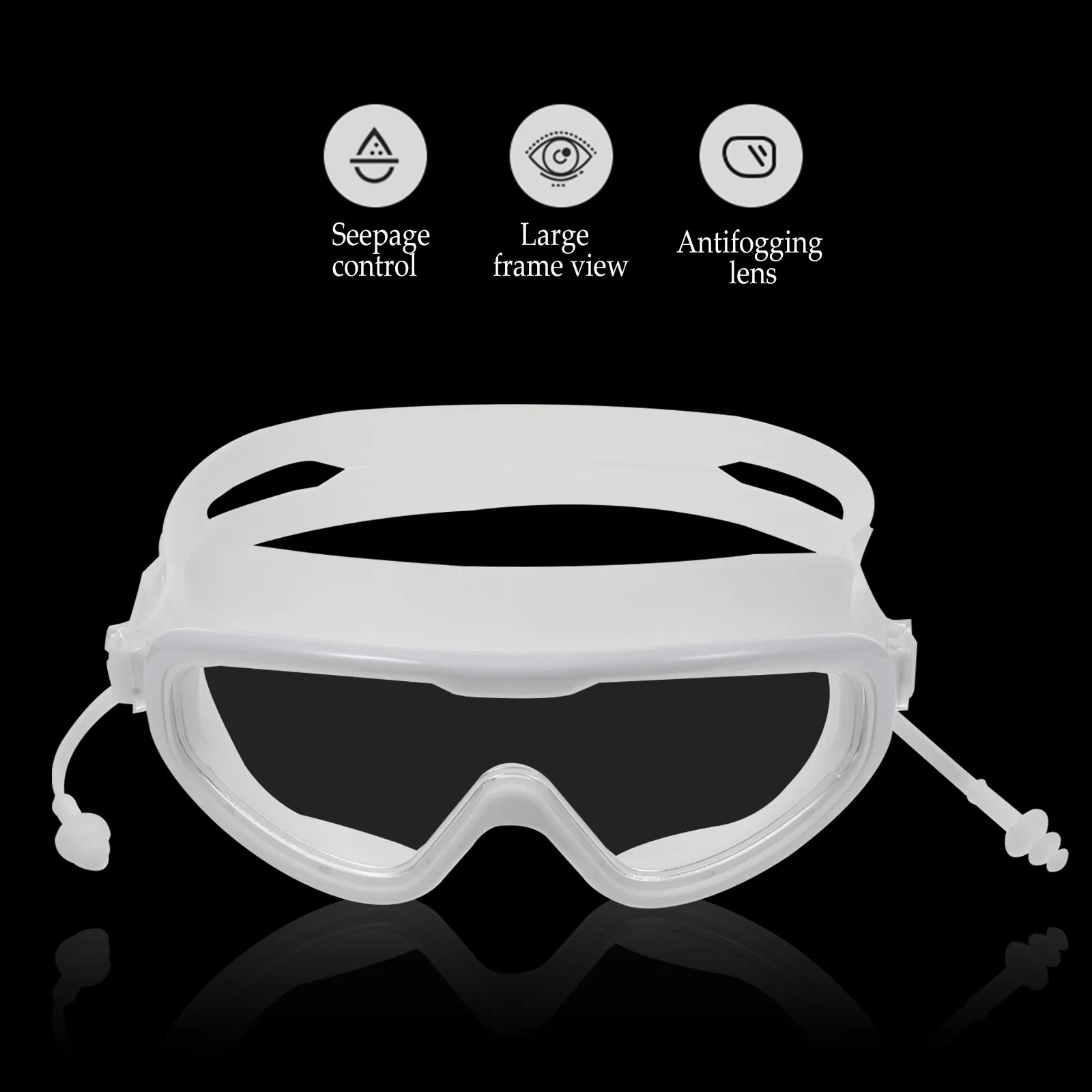 

1 шт. очки для плавания для взрослых, водонепроницаемые, с защитой от бликов, высокой светопропускной способностью, HD-линзами, 4D-формой для лица, силиконовые, для плавания