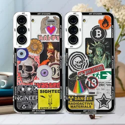 Case For Samsung Galaxy S20 S21 FE S22 S23 Ultra A13 A32 A33 A50 A52 A53 A73 A54 A14 Soft Cover Art Stickers