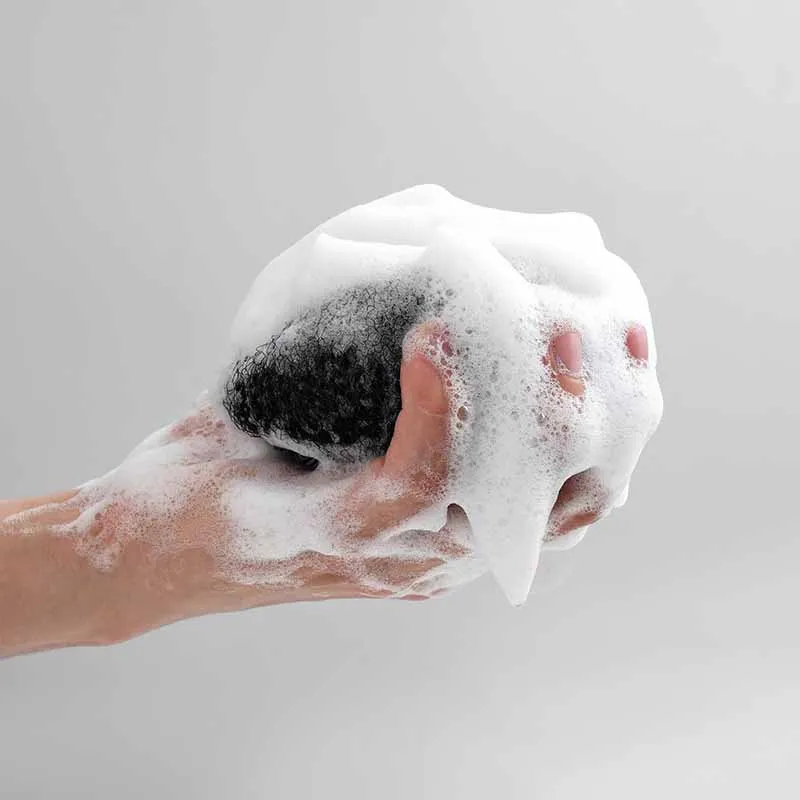 Men Soft Shower Mesh Foaming Sponge Exfoliating Scrubber Black Bath Bubble Ball Body Skin Cleaner Bathroom Cleaning Accessories