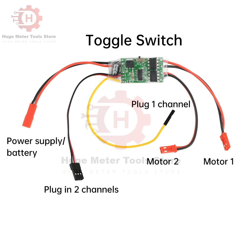 1 PC Dual Way Bidirectional Brushed Electric Speed Controller Mixed Control 2S 3S ESC 6-14V 5A for RC Tank/Speed Difference Boat