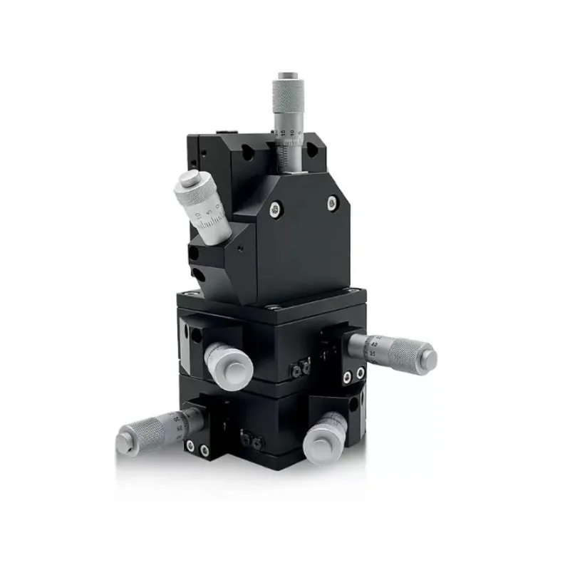 60x60mm X Axis Manual Linear Stage Cross Roller Guide Micrometer Slide Table Coarse Fine Adjust Precision Positioning Platform