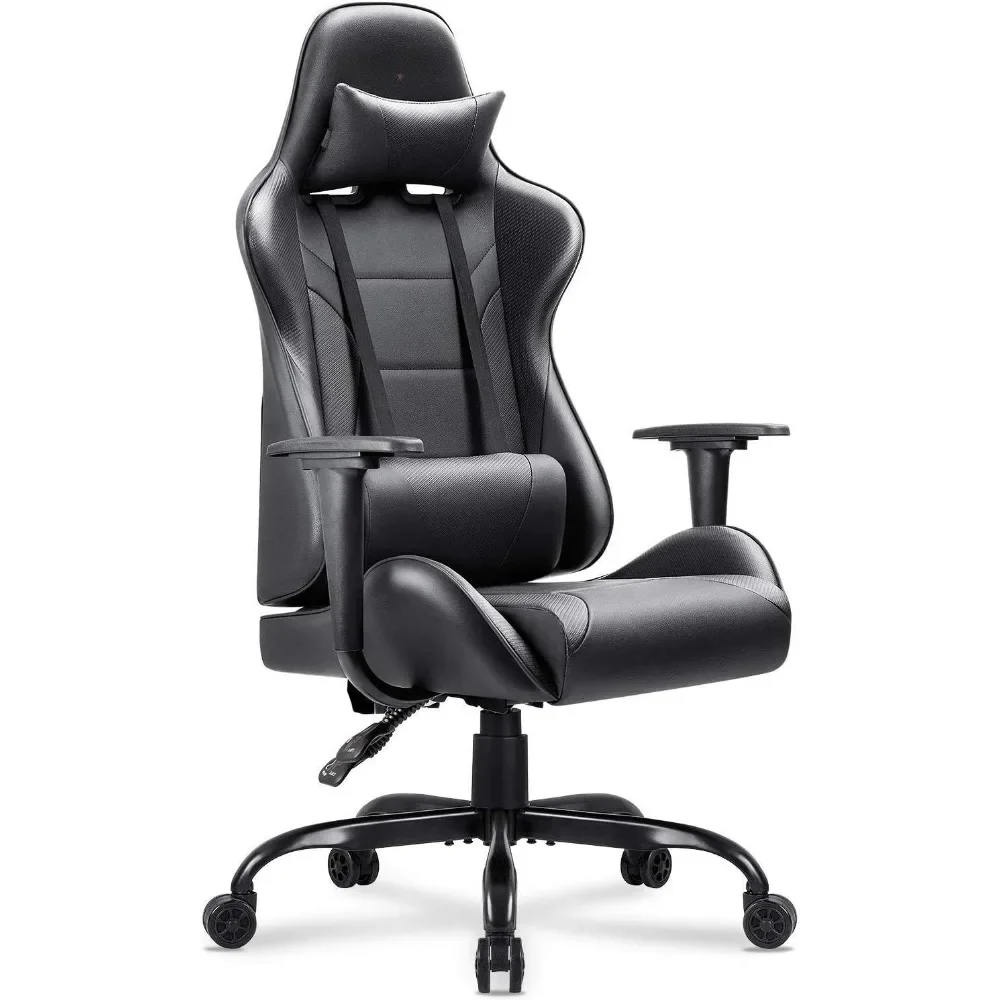 

Computer Office High Back Leather Gamer Desk Chair ,Ergonomic Adjustable Swivel Chair with Headrest and Lumbar Support