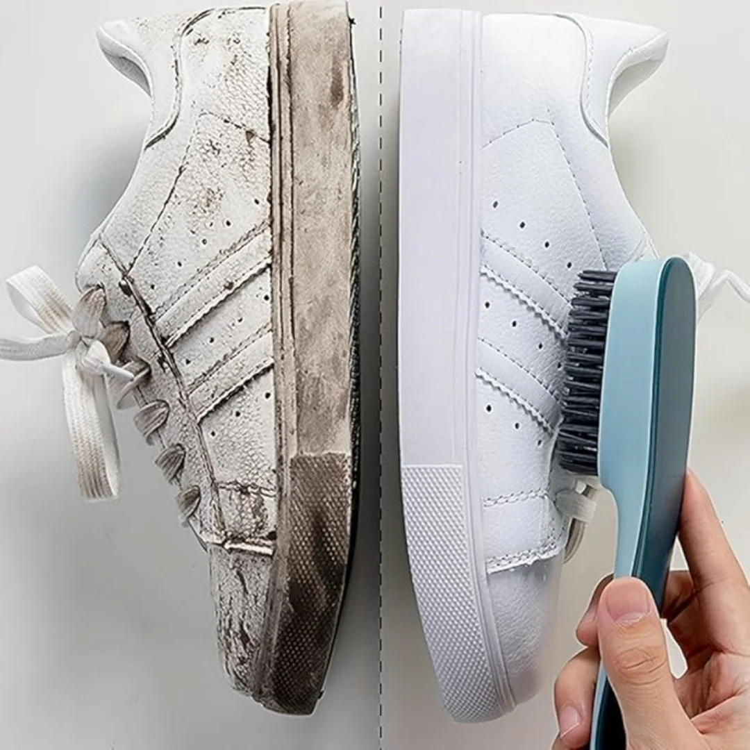 Soft Bristle Multi-Purpose Shoe and Laundry Cleaning Brush, Gentle Scrub Brush for Sneakers, Clothes, Carpet, Effective Decontamination, Household Handheld Tool