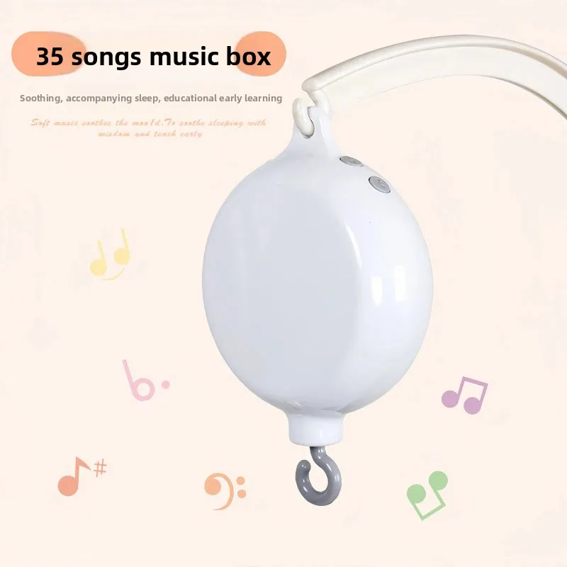 

Автоматическая вращающаяся музыкальная подвеска-погремушка для детской кроватки, 35 мелодий, с креплением-штангой для новорожденных, аксессуары для самостоятельной сборки