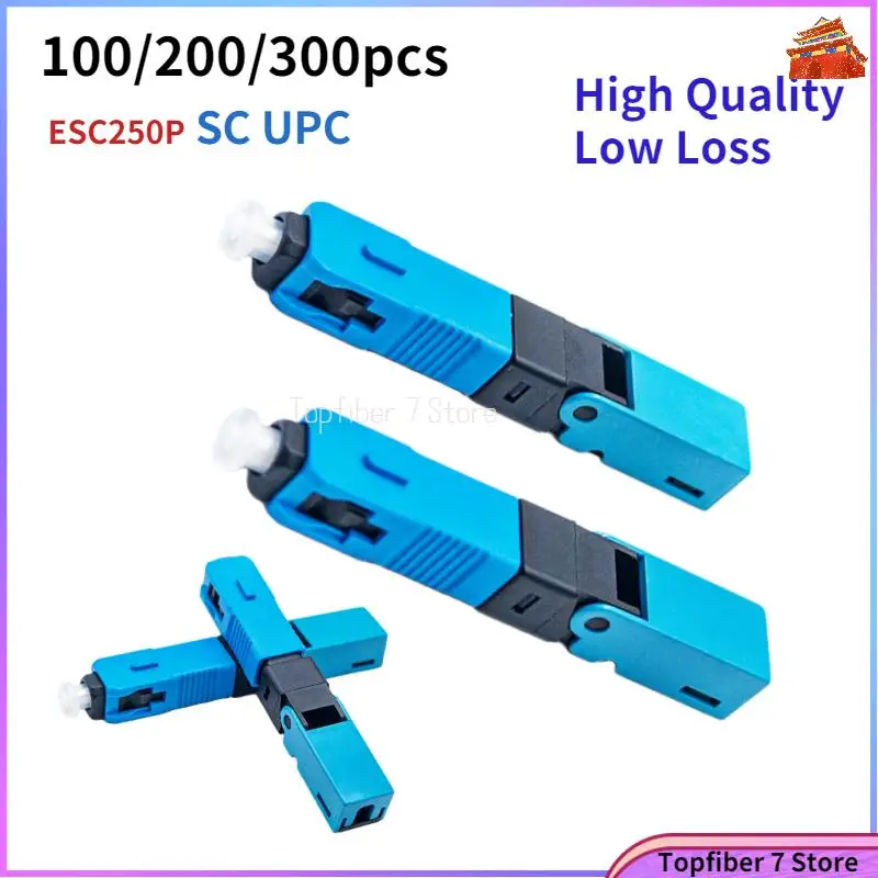 

100/200/300pcs ESC250P SC UPC UNIKIT Fast Connector SM Single-Mode Mechanical Fiber Optic cold Conector Free Shipping