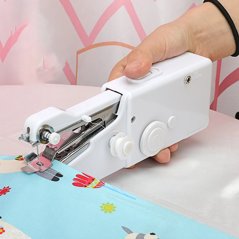 

Embroidery Machine Clothes Sewing Machine Handy DIY Press Fabrics for Sewing Set Hand-held Portable Manual Mini Apparel Supplies