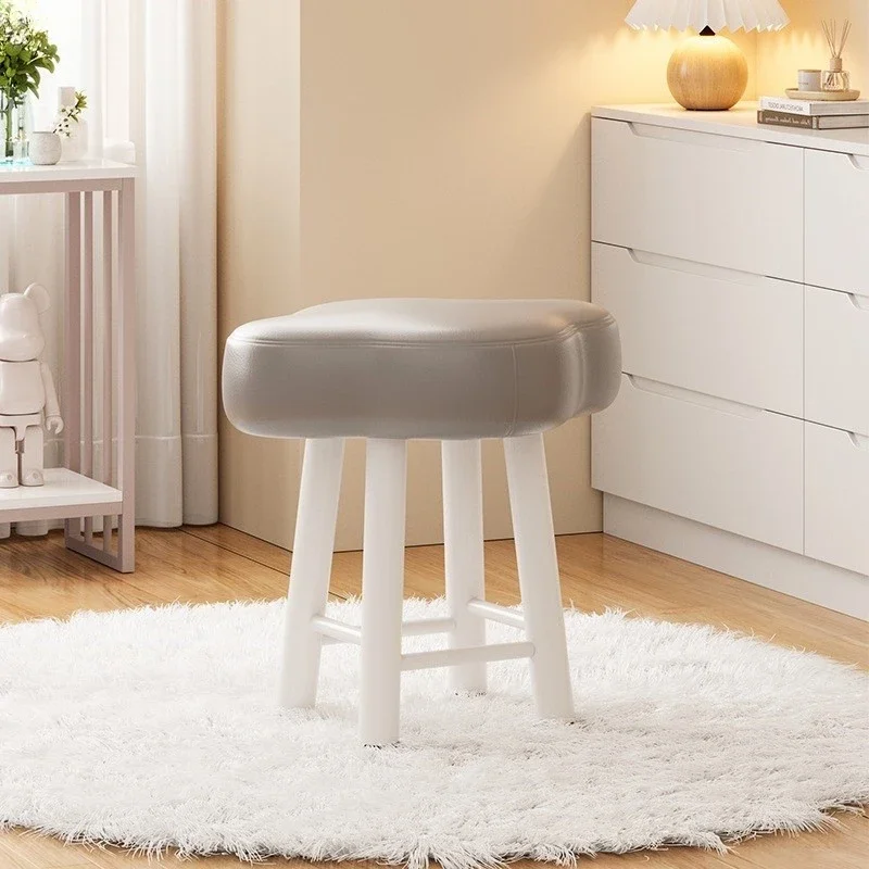 cream wind home modern simple round bench sofa for shoes low stool network red dressing table makeup small chair