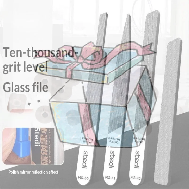 【CCA】Ultra Fine Glass File Washable / Durable Polishing Tool For Models Nub Removal Mirror Finish Residue Polishing
