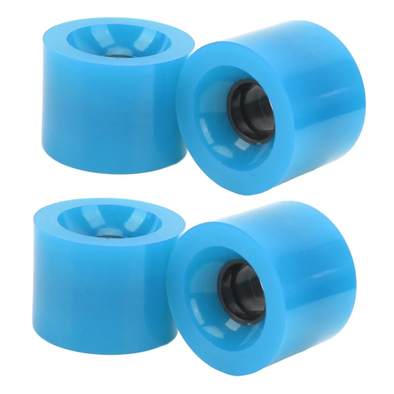 4 шт., сменные колеса для скейтборда из искусственной кожи, малошумные многофункциональные ролики для доски для серфинга, черные