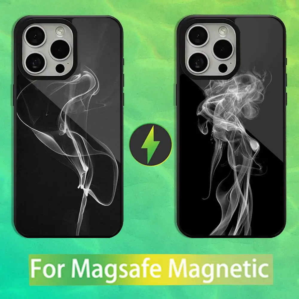 

Smoke Art Phone Case For iPhone 16,15,14,13,12,11,Pro,Max,Plus,Mini,Magsafe,Magnetic Wireless Charging Case