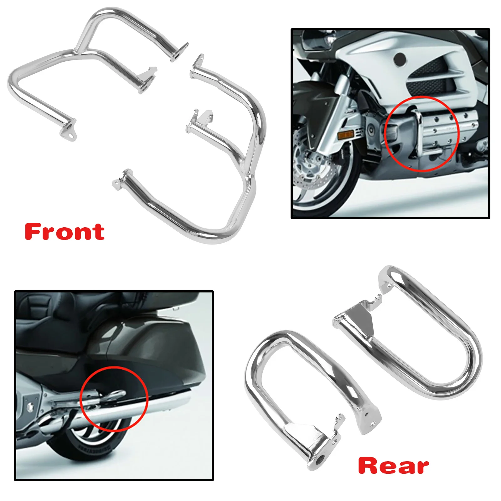 

For Honda Goldwing 1800 GL1800 GL1800A 2001-2017 Motorcycle Highway Engine Guard Crash Tank Bars Bumper Stunt Cage Protector