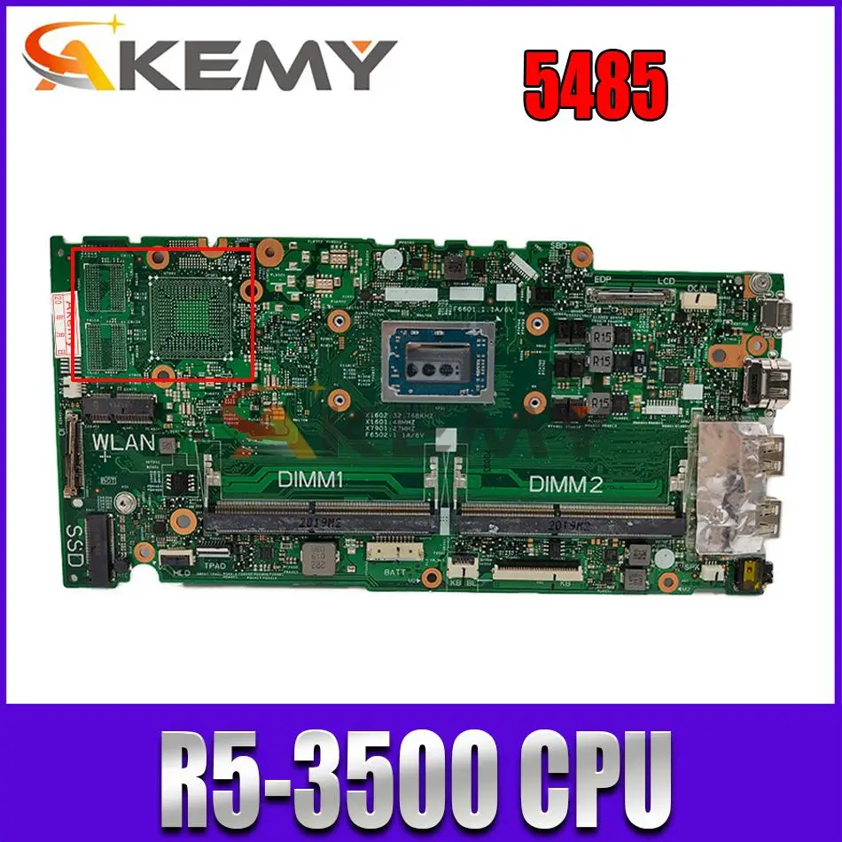 

18796-1 For Dell Inspiron 15 5585 Laptop Motherboard 18796-2 with R3-3200U R5-3500U R7-3700U CPU 100% Tested OK 5485