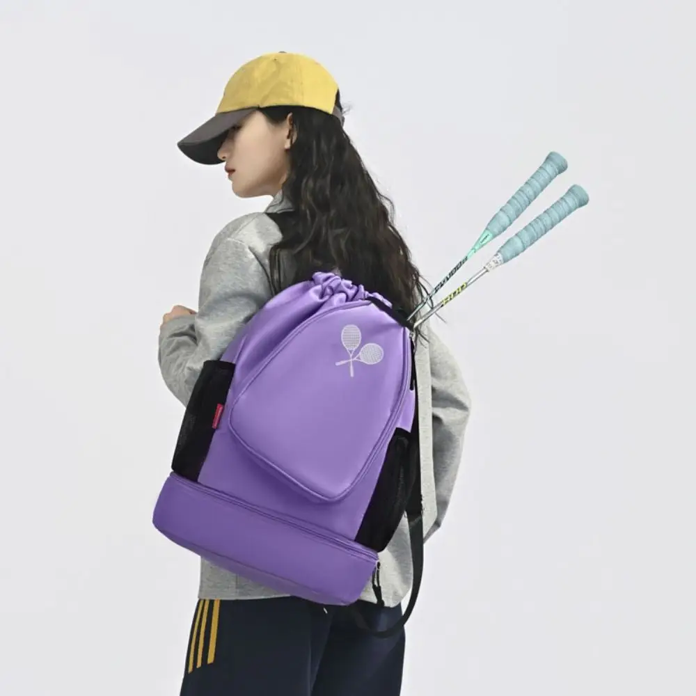 

Многофункциональный рюкзак для бадминтонных ракеток с большим объемом и карманом для обуви, водонепроницаемая сумка для ракеток для пиклбола, вмещает 2 ракетки