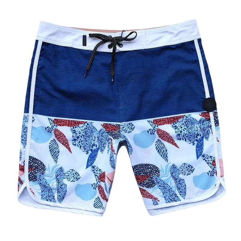 Men's Phantom Fitness Shorts Summer Surfing Board Shorts Waterproof Quick Drying Loose Board Shorts Plant Printed High Quality