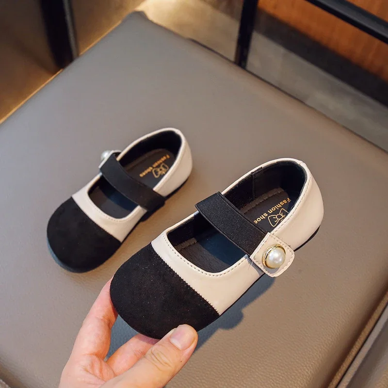 Koreaanse Stijl Meisjes Mary Janes Mode Kinderen Veelzijdige Zachte Mocassin Schoenen Parels Kleuraanpassing 2023 Lente Schattige Kinderschoenen