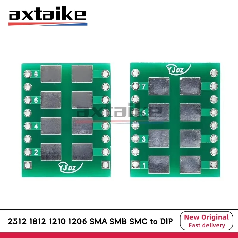 10PCS 2512 1812 1210 1206 SMA SMB SMC to DIP PCB Transfer Board DIP Pin Board Pitch Capacitance Resistance Adapter Plate Convers