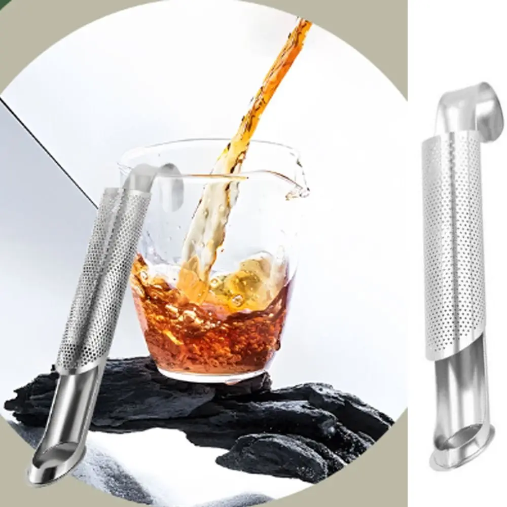 Stainless Steel Tea Diffuser Easy to Clean Durable Mesh Strainer with Hanging Hook Handle Portable Loose Leaf Tea Steeper