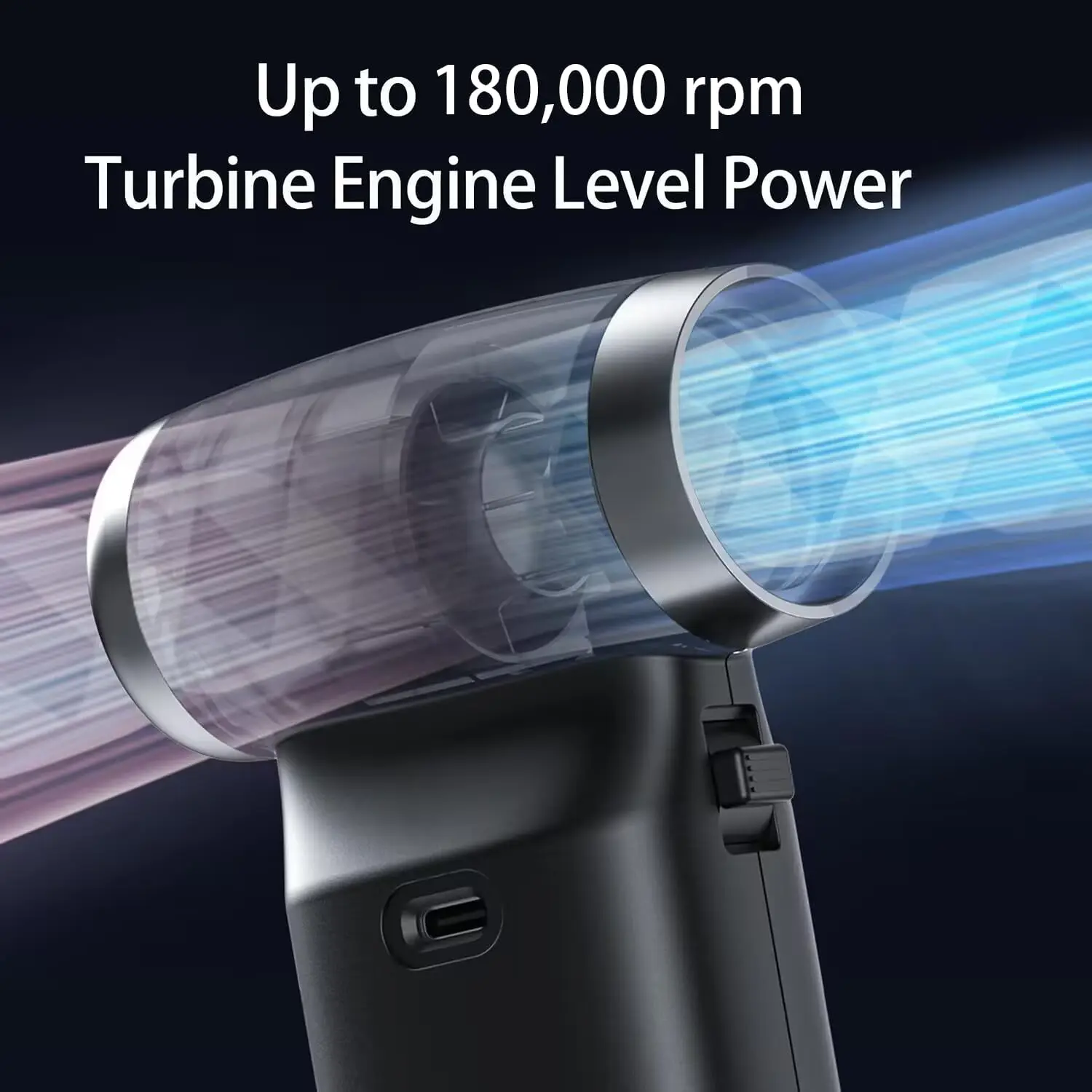 Ventilador eléctrico para plumero de aire 110000 RPM PC Duster teclado Mini Turbo ventilador secador de coche recargable para limpieza de coche