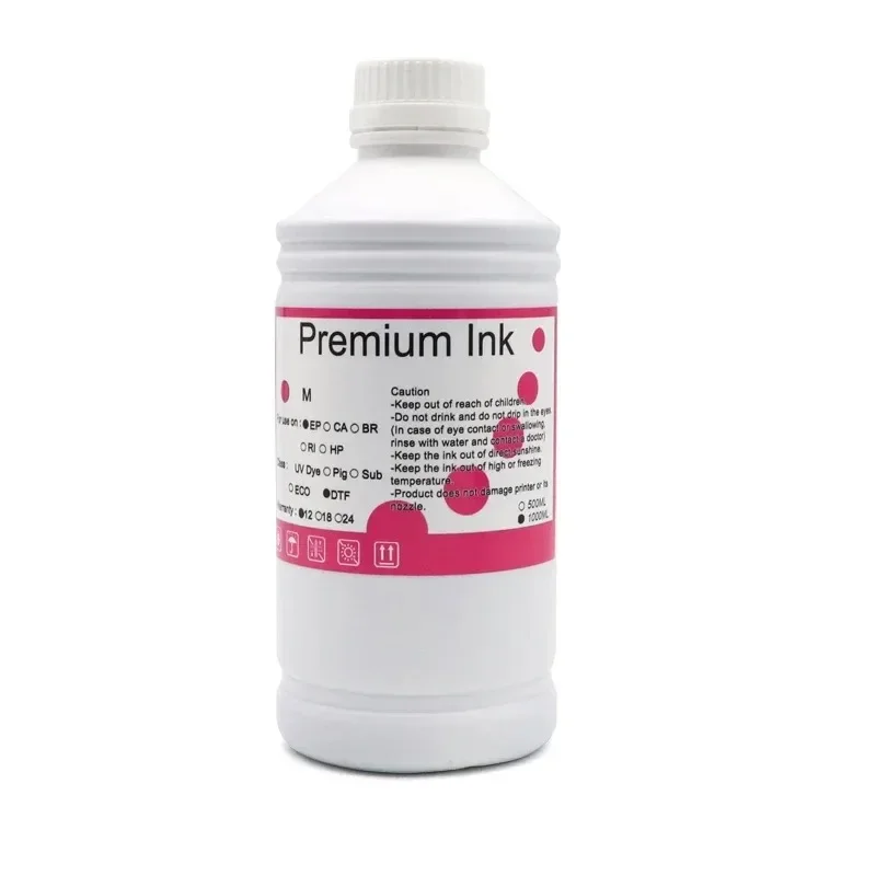 Imagem -04 - Dtf Tinta Direta Filme de Transferência de Calor para Epson Dx5 Dx7 L805 L1800 4800 4880 4900 7800 7880 Tinta de Filme Pet 1000ml Xp15000