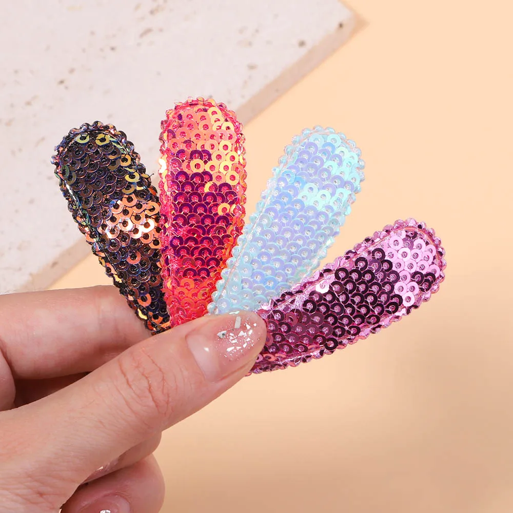 10Pcs/Set Korean Gradient Sequins Metal Hair Clips For Kids Girls Handmade Hairpins BB Clips Barrettes Headwear Hair Accessories