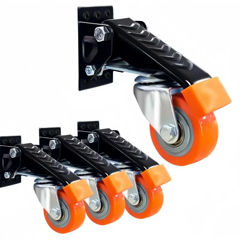 4Pcs 2.5-inch workbench swivel wheels can be lifted, disassembled, and moved with adjustable casters