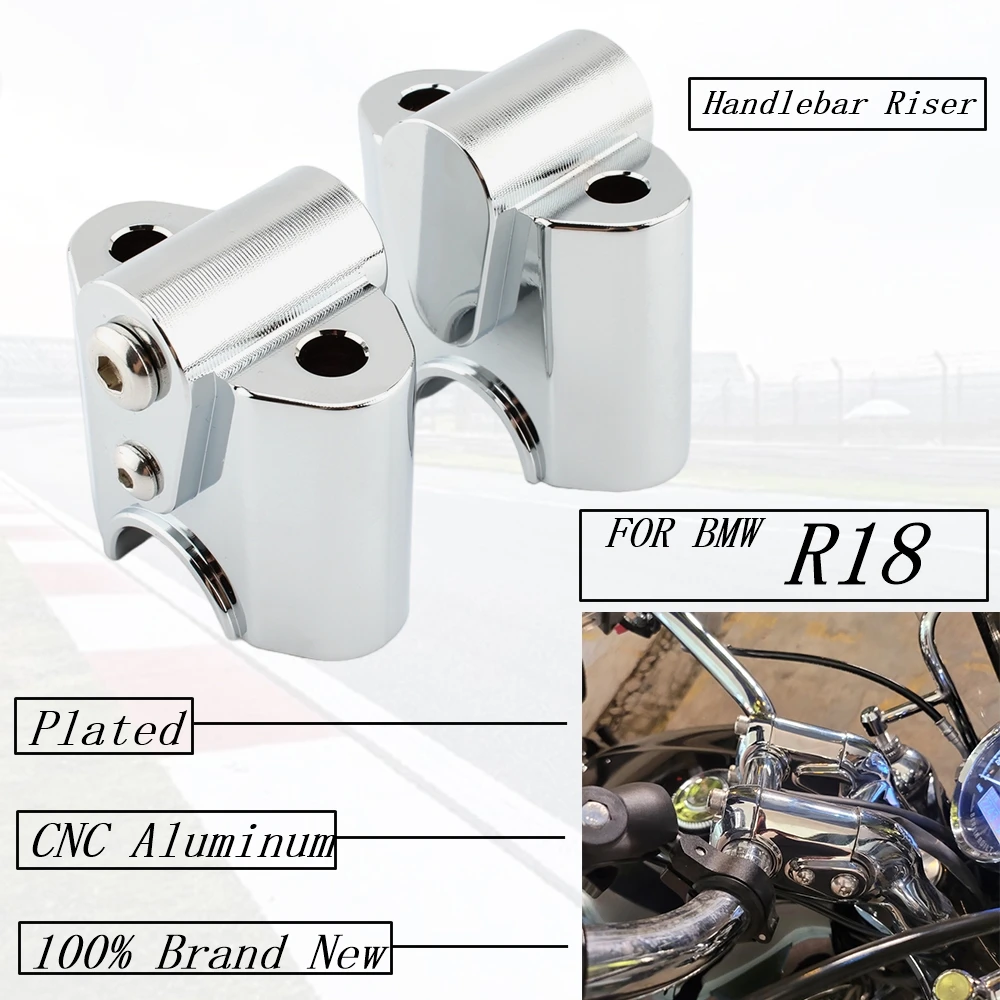 

R18 Motorcycle Accessories Bar Risers Heightening CNC Aluminum Alloy Plated Handlebar Riser FOR BMW R18 Classic R 18 2020 2021 N