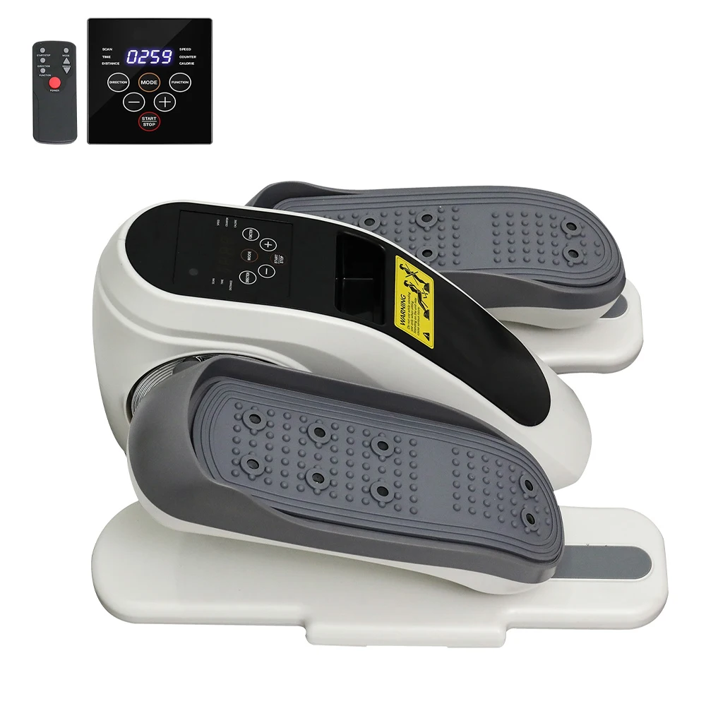 

Under-Desk Elliptical Machine Mini Leg Exerciser Seated Pedal 12-Speed Portable Remote Control LCD Screen for Home Office Senior