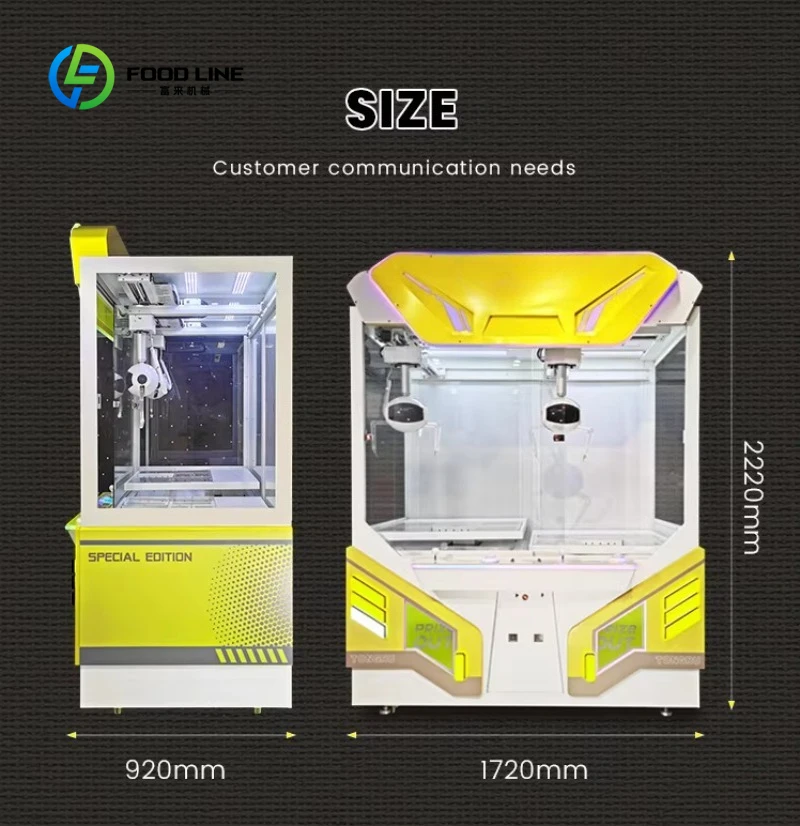 Customized Catcher Fun Zone Adult Toy Arcade Claw Crane Machine Attractive Doll Claw Machine Amusement Park Claw Crane Machine