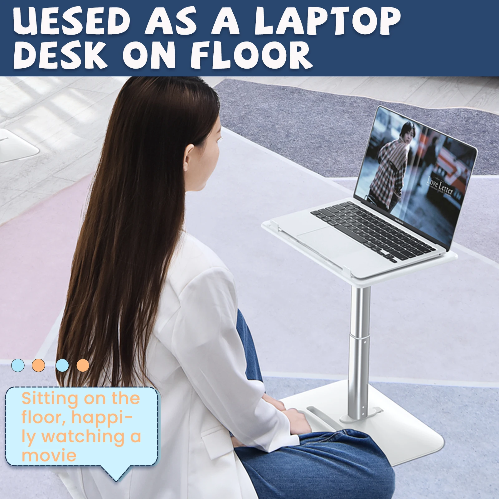 Oatsbasf Adjustable Laptop Floor Stand Tablet Holder for Desk Table Desk for Macbook Air Pro Desktop Detachable Notebook Stand