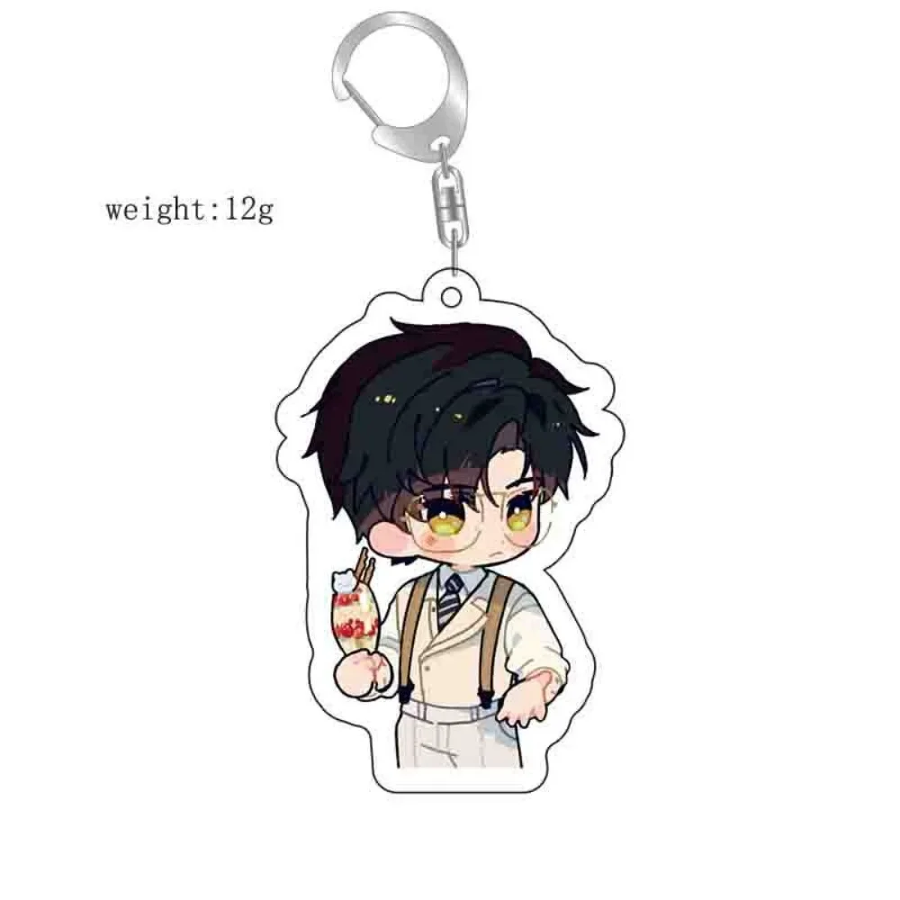 Game Love and Deepspace Acrylic Keychain Figure Zayne Rafayel Sylus Caleb Cute Keyring Backpack Jewelry Accessories Ornament