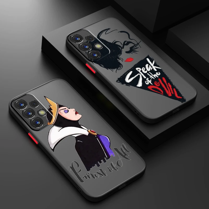 

Disney villain witch Dark For Samsung A53 A52 A33 A32 A51 A71 A21S A13 A73 A50 A22 A12 A72 5G Frosted Translucent Phone Case