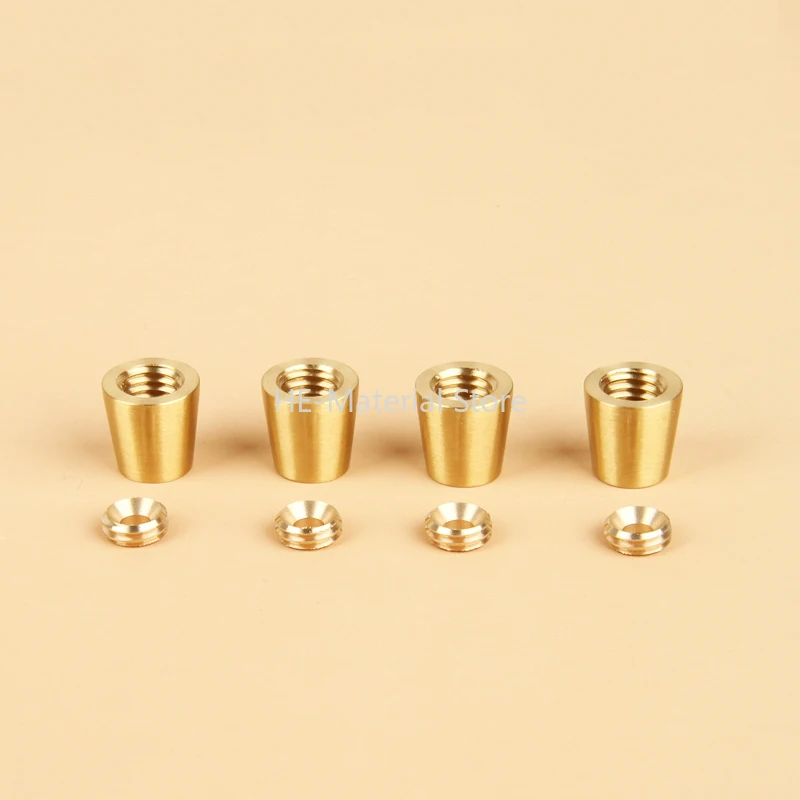 4Pcs Brass Foot Pad Handicraft Base Small Tray Bottom Feet Pure Copper Decorative Accessories
