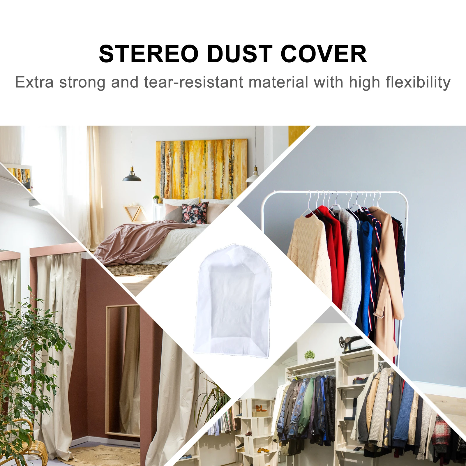 

Hanging Anti-Fall Clothing Protective Dustproof Storage Bag For Home Wardrobe Clothes Stereoscopic Cover Cloth Cover Dustproof