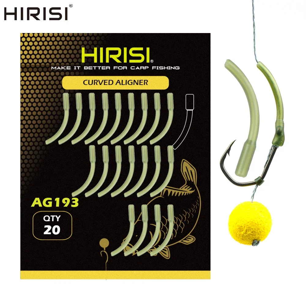 Hirisi 20pcs Carp Hook Sleeves,Anti-Tangle Carp Hook Connectors Terminal Tackle for CarpFishing High Quality Fishing Accessories