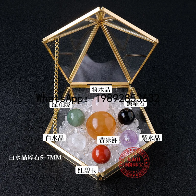 ZK Crystal Ball Glass House Demagnetization Flower House Storage Box Ornaments