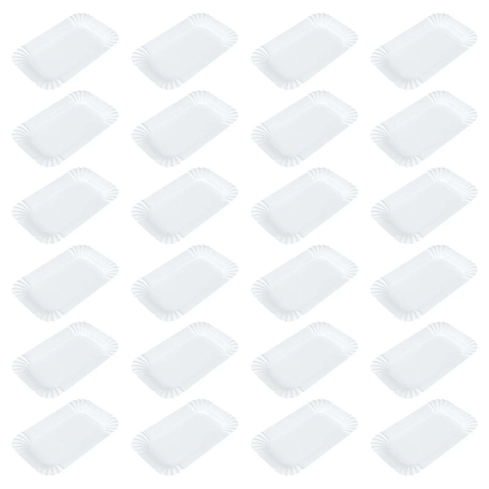 

100Pcs Cake Paper Plates Environmentally Friendly Disposable White Birthday Dinnerware Party Plates Cake Paper Trays