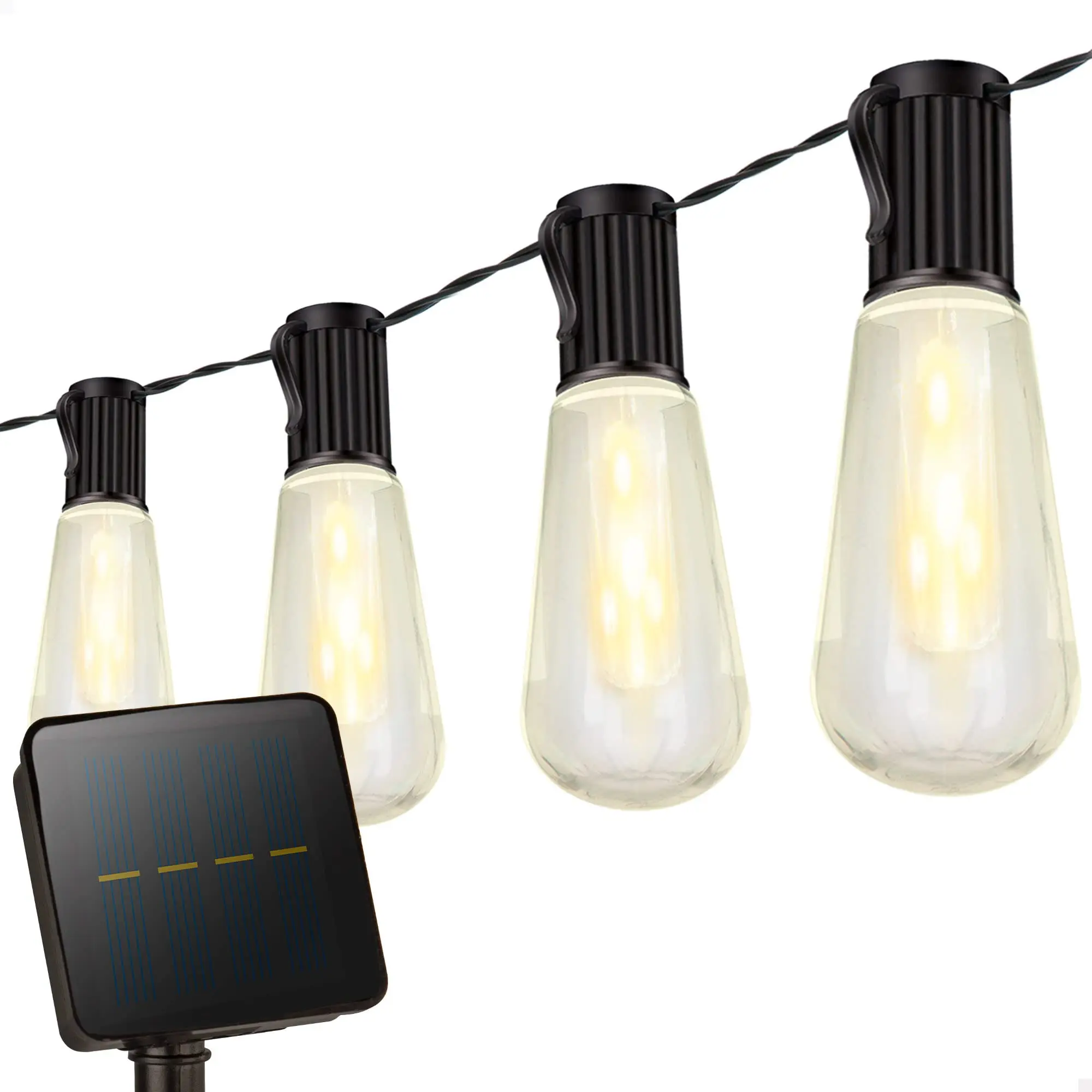

1PC 5M10LED/8M20LED waterproof solar LED papaya light string,with 8 lighting modes,used for parties,camping,and path decoration