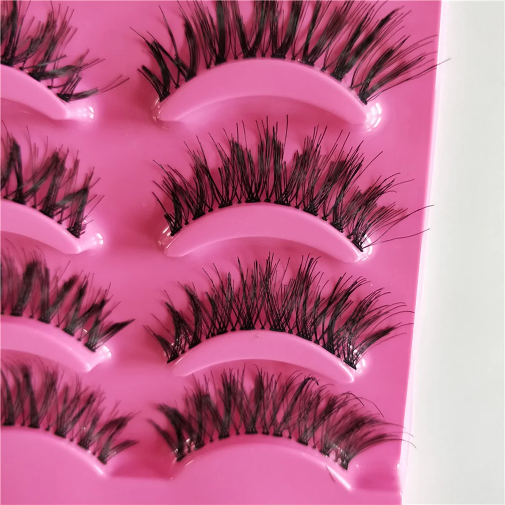 5 ペアつけまつげナチュラルクロスデンスラッシュ最高級素材安全で快適な着用簡単な除去アイメイク 101303