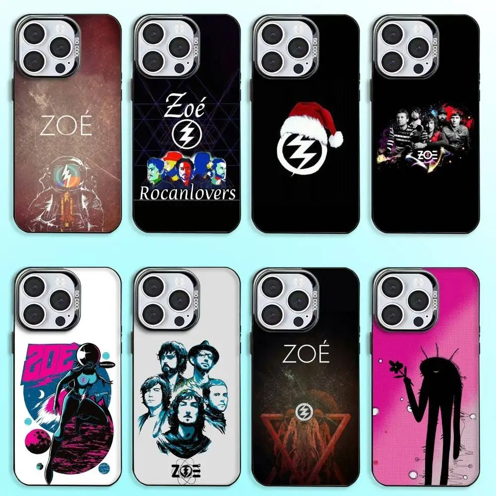 

Z-ZOE Band Phone Case For iPhone17,16,15,14,13,12,11 Plus,Pro Max Colored Silver Plated Inside Cover