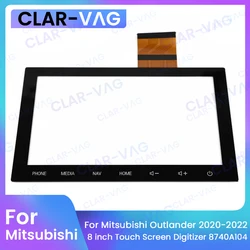 New 8 inch Glass Touch Screen Panel Digitizer Panle For 2020 2021 Mitsubishi Outlander Car Radio DVD Player GPS Navigation