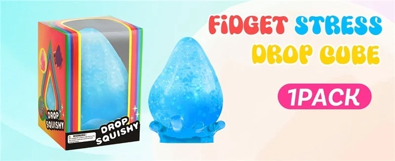 Schylling Needoh Dream Drop Raindrop Squishy Sensory Toy Maltose Slow Rebound Non-toxic Anxiety Relief Autism Portable Toy Gift