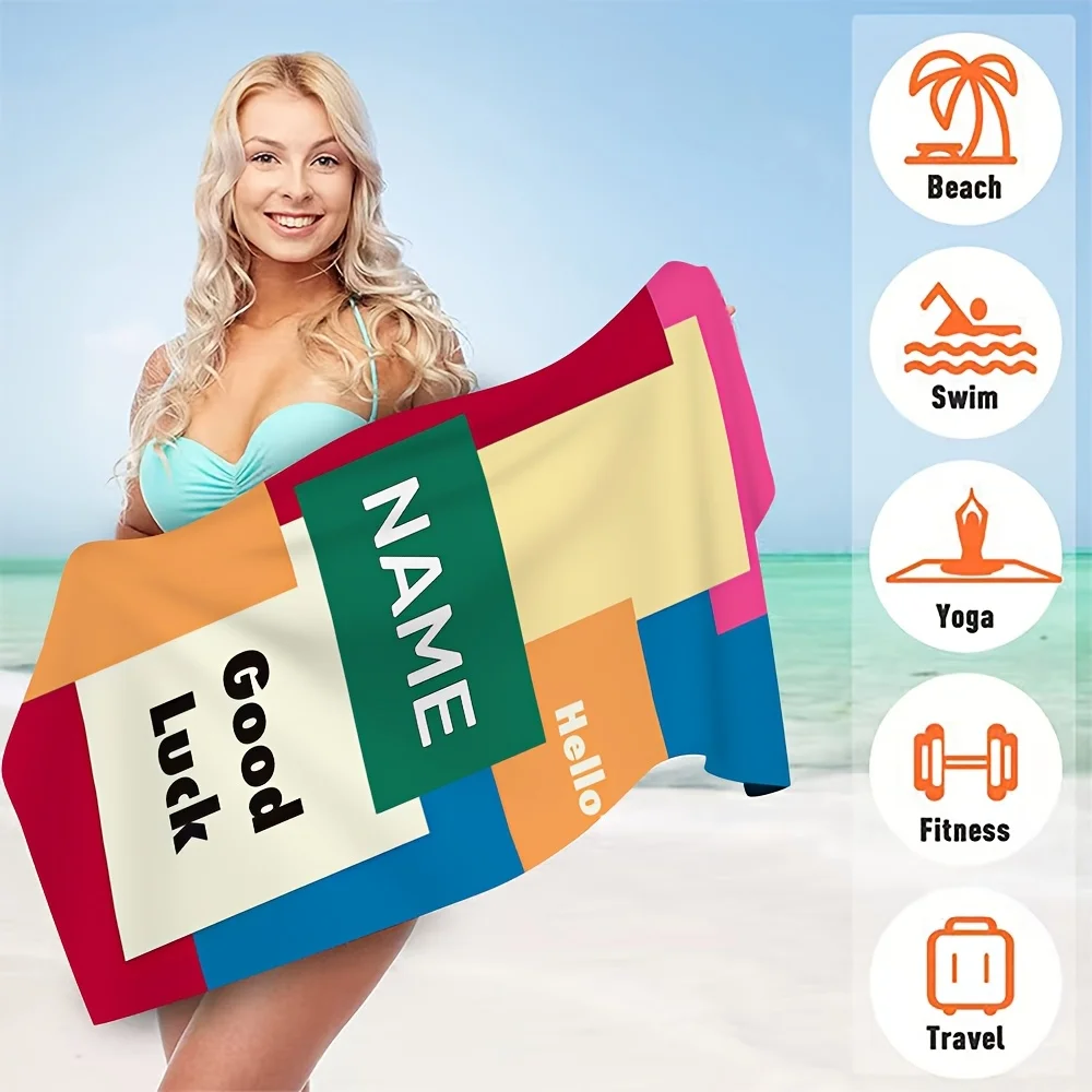 1 pièce Serviette de plage per - Yoga Fitness Name avis et prix