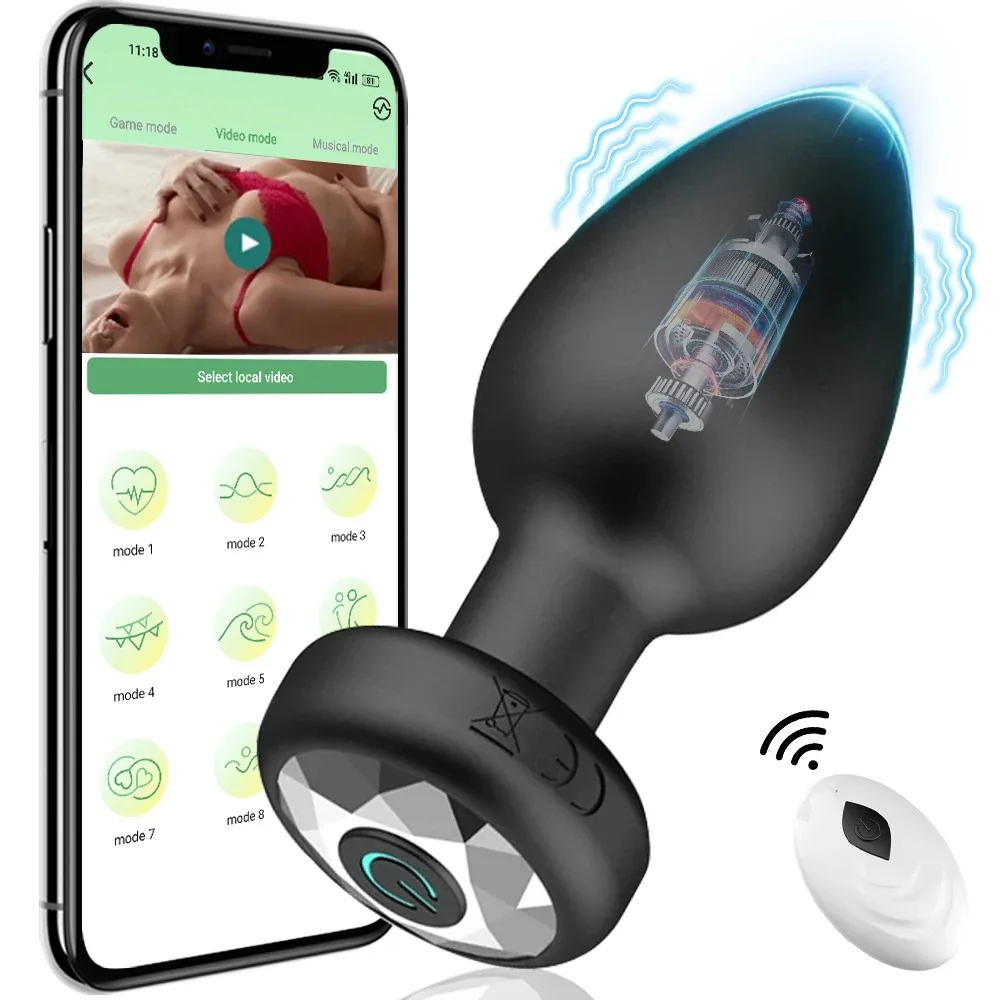 APP Controllo Wireless Vibratore Anale Butt Plug Uomini Massaggiatore Della Prostata Stimolatore Masturbatore Femminile Giocattoli Adulti Del Sesso per Le Donne Gay