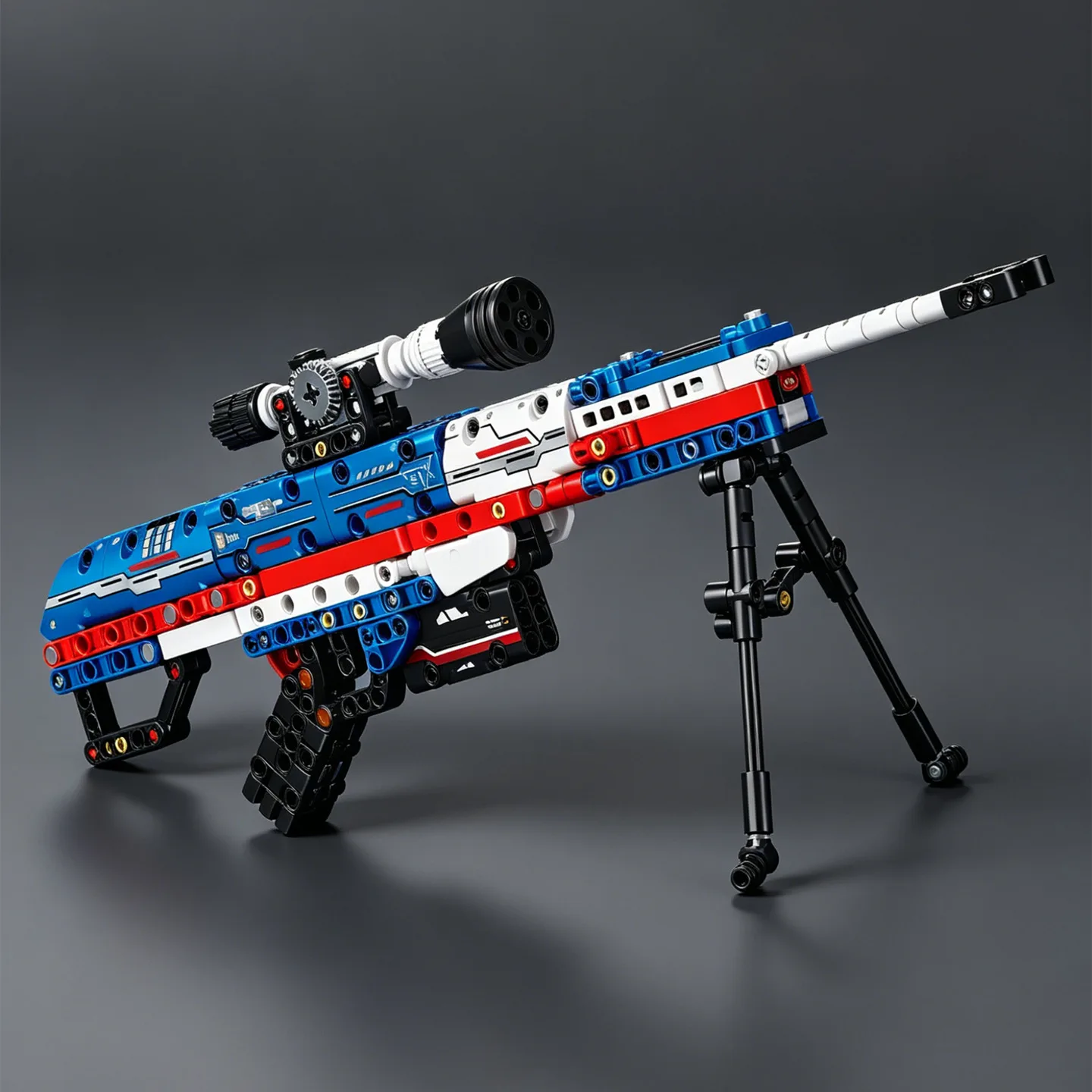 Nuevo Modelo 2026 de Pistola de Juguete: Set de Bloques de Construcción de Rifle de Francotirador M82A1 con Función de Disparo — Regalo para Niños en el Esquema de Color M82