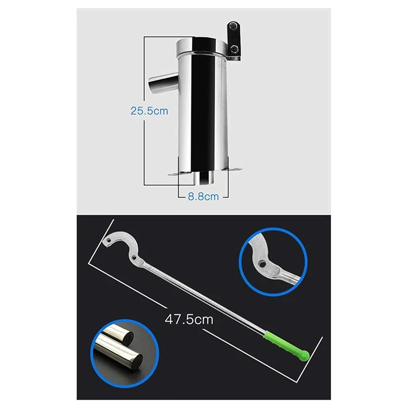 The Newhandheld Pump Garden Pump Hand Pump Press Suction Cast Fountain 32 Mm Manual Deep Water Pump Water Pump