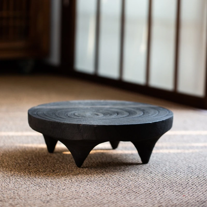 

Карбонизированный журнальный столик из массива дерева, татами, эркер, небольшой низкий столик, поднос для чая для сухого приготовления